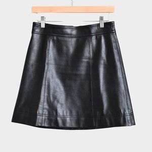 J.CREW Mercantile Faux Leather A-Line Mini Skirt Size 0